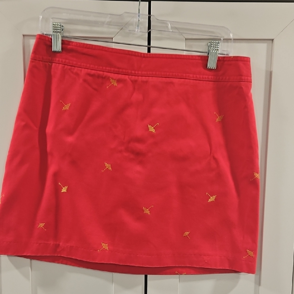 JCREW Vintage Mini Skirt With Beach Umbrella Design